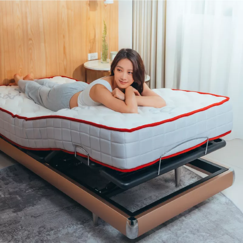 幸福電動床D2-絕佳躺感的連結式彈簧電動床